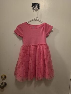 wonder nation Pink Short-Sleeve Tulle Skirt Dress